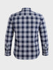 Men's Navy Blue Slim Fit Checked Casual Shirt