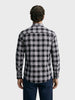 Men's Black Slim Fit Checked Casual Shirt