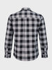 Men's Black Slim Fit Checked Casual Shirt