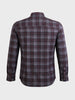 Men's Maroon Slim Fit Checked Casual Shirt