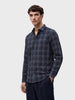 Men's Black Slim Fit Checked Casual Shirt