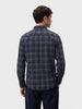 Men's Black Slim Fit Checked Casual Shirt