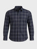 Men's Black Slim Fit Checked Casual Shirt