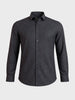 Men's Black Slim Fit Checked Casual Shirt