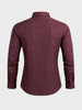 Men's Maroon Slim Fit Checked Casual Shirt