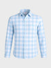 Men's Blue Relaxed Fit Checkered Oddinary Shirt