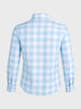 Men's Blue Relaxed Fit Checkered Oddinary Shirt