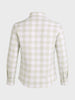 Men's Cream Relaxed Fit Checkered Oddinary Shirt