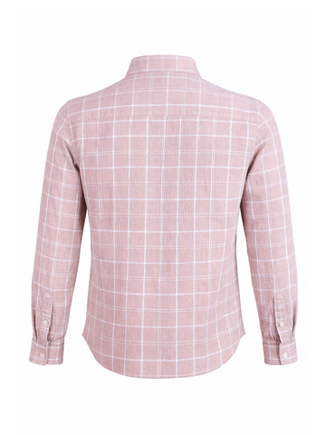 Men's Purple Relaxed Fit Checkered Oddinary Shirt