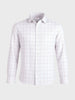 Men's White Relaxed Fit Checkered Oddinary Shirt