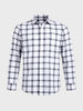 Men's White Slim Fit Checkered Casual Shirts