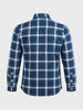 Men's Blue Slim Fit Checkered Casual Shirts