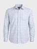 Men's Blue Slim Fit Checked Formal Shirt