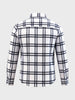 Men's White Slim Fit Checkered Casual Shirt