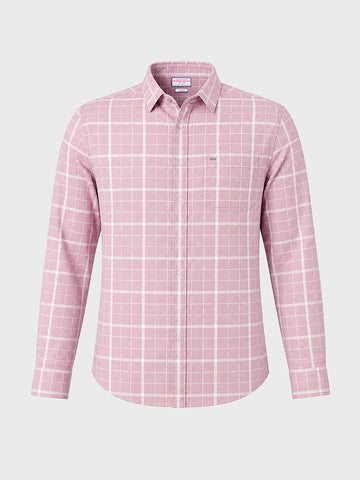 Men's Purple Slim Fit Checkered Casual Shirt
