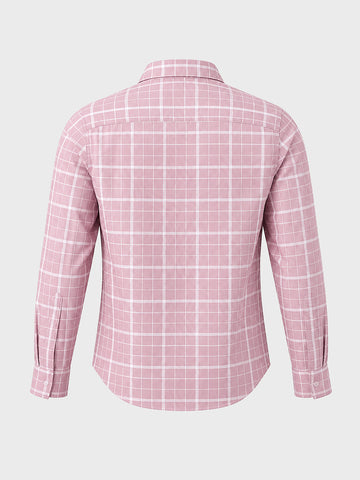 Men's Purple Slim Fit Checkered Casual Shirt
