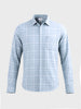 Men's Grey Slim Fit Checkered Casual Shirt
