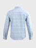 Men's Grey Slim Fit Checkered Casual Shirt