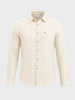 Men's Cream Slim Fit Checkered Casual Shirt
