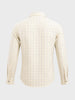 Men's Cream Slim Fit Checkered Casual Shirt