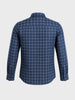 Men's Navy Blue Slim Fit Checkered Casual Shirt