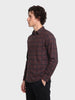 Men's Brown Slim Fit Checkered Casual Shirts