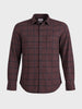 Men's Brown Slim Fit Checkered Casual Shirts
