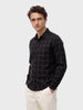 Men's Black Slim Fit Checkered Casual Shirts