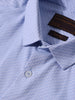 Men's Blue Slim Fit Geometric Print Formal Shirt