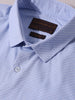 Men's Blue Slim Fit Geometric Print Formal Shirt