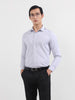 Men's Grey Slim Fit Geometric Print Formal Shirt