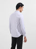 Men's Grey Slim Fit Geometric Print Formal Shirt