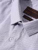 Men's Grey Slim Fit Geometric Print Formal Shirt