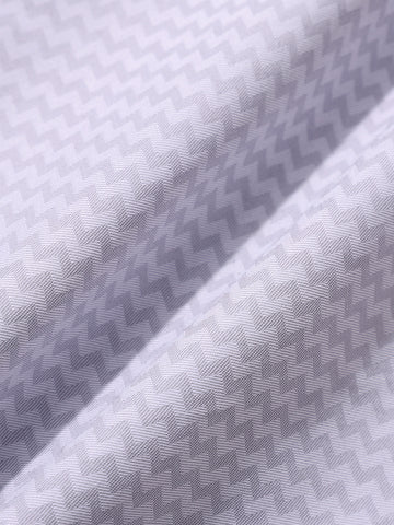 Men's Grey Slim Fit Geometric Print Formal Shirt