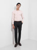 Men's Beige Slim Fit Geometric Print Formal Shirt