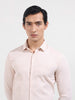 Men's Beige Slim Fit Geometric Print Formal Shirt