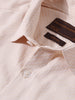 Men's Beige Slim Fit Geometric Print Formal Shirt