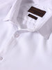 Men's White Slim Fit Geometric Print Formal Shirt