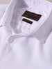 Men's White Slim Fit Geometric Print Formal Shirt