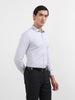 Men's Grey Slim Fit Geometric Print Formal Shirt