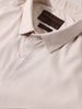 Men's Beige Slim Fit Geometric Print Formal Shirt