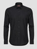 Men's Black Slim Fit Geometric Print Formal Shirt