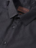 Men's Black Slim Fit Geometric Print Formal Shirt
