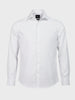 Men's White Slim Fit Geometric Print Formal Shirt