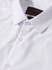 Men's White Slim Fit Geometric Print Formal Shirt