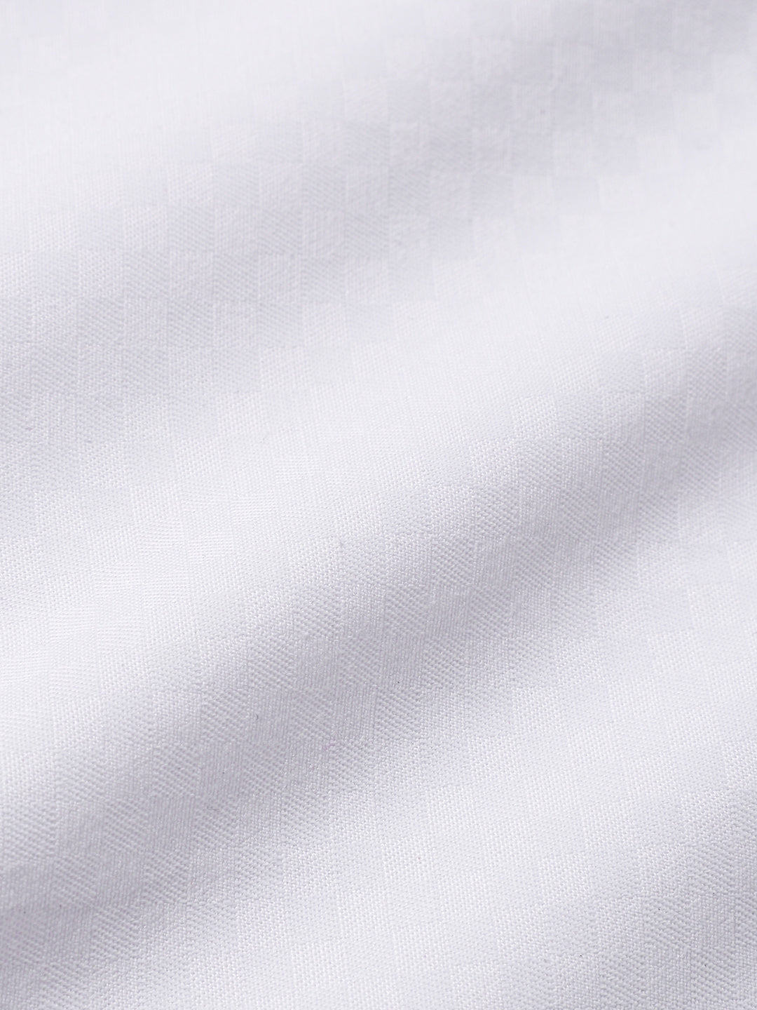 Men's White Slim Fit Geometric Print Formal Shirt