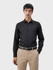 Men's Black Slim Fit Solid Formal Shirt