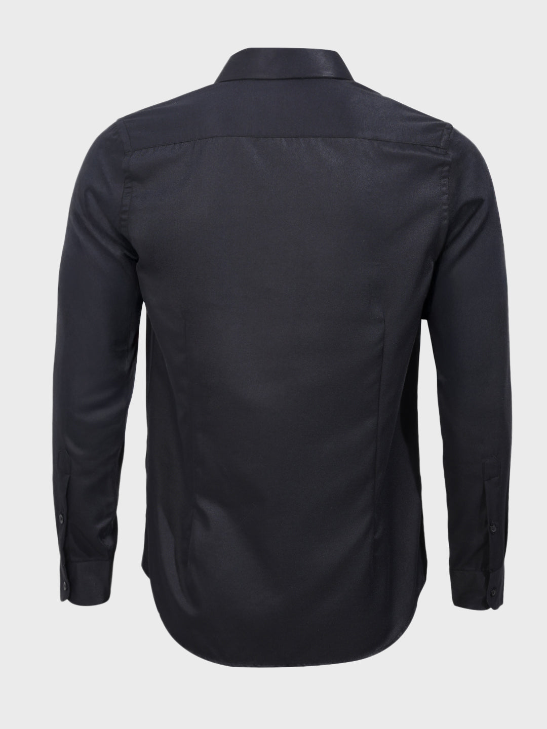 Men's Black Slim Fit Solid Formal Shirt