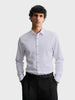 Men's White Slim Fit Textured Formal Shirt