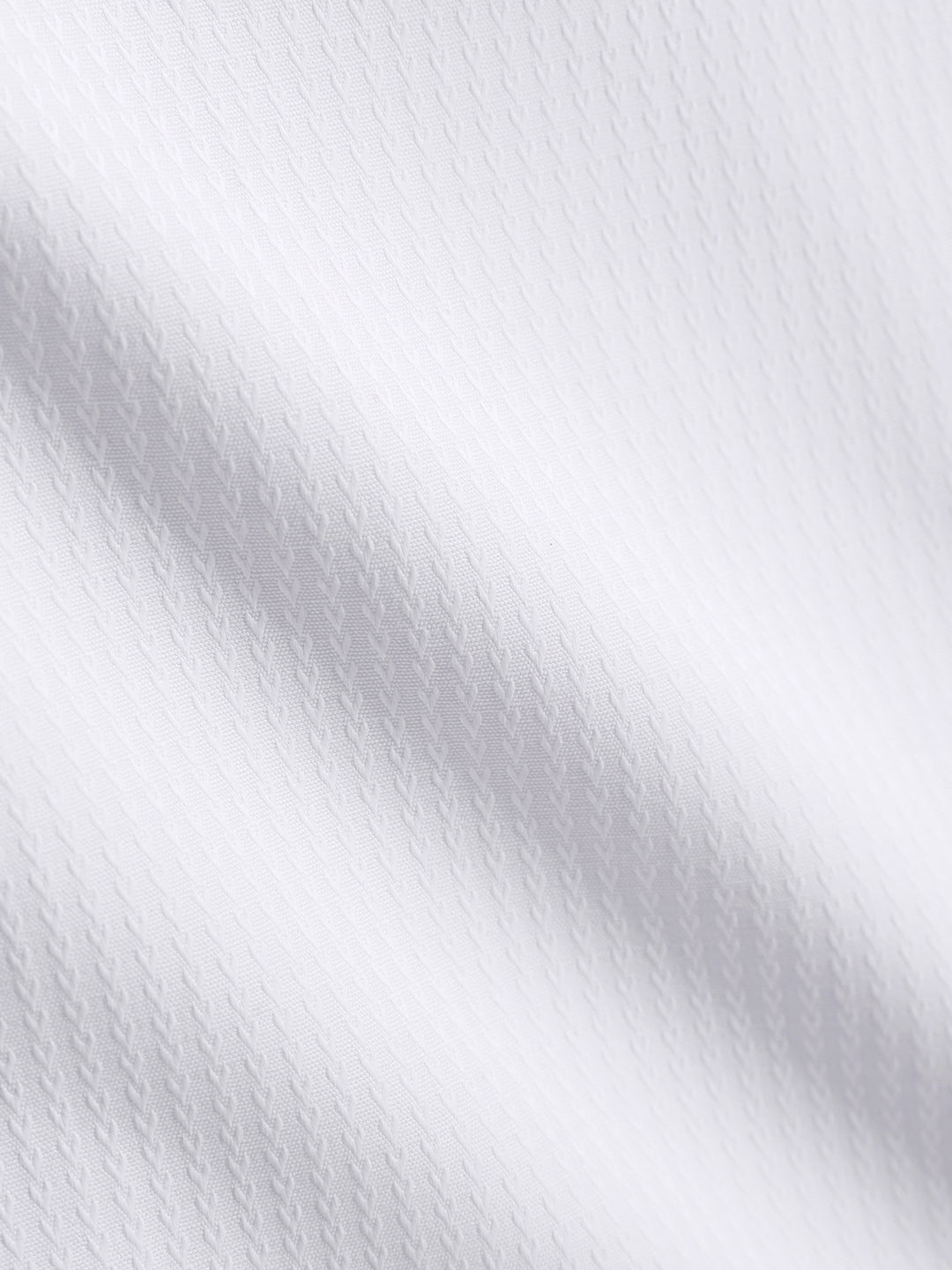 Men's White Slim Fit Textured Formal Shirt